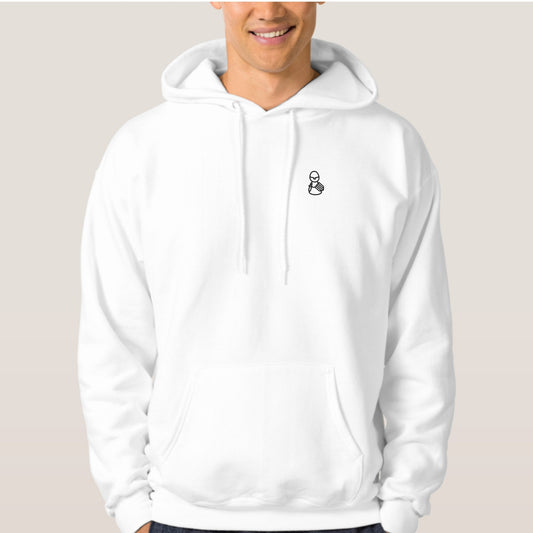White plain hoodie