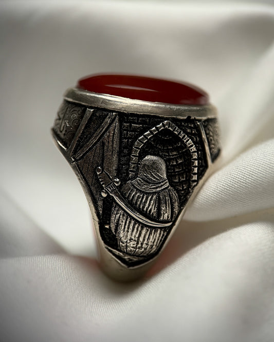 Moula Ali Ring with normal and sulemani Haqeeq.