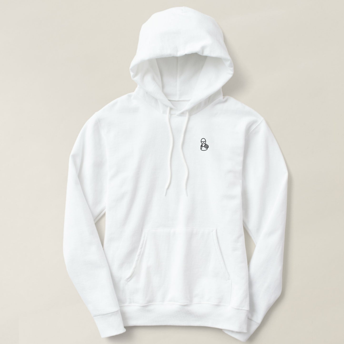 White plain hoodie
