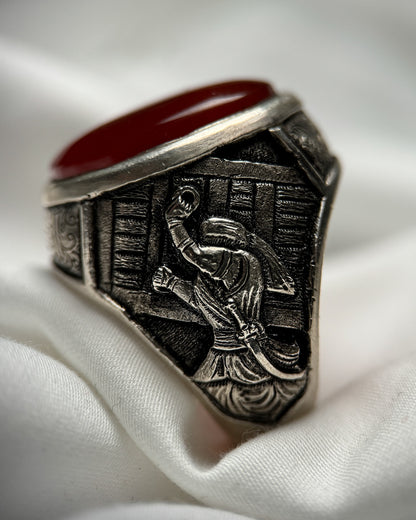 Moula Ali Ring with normal and sulemani Haqeeq.