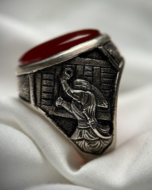 Moula Ali Ring with normal and sulemani Haqeeq.