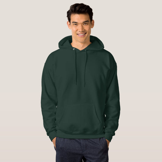 Green plain hoodie