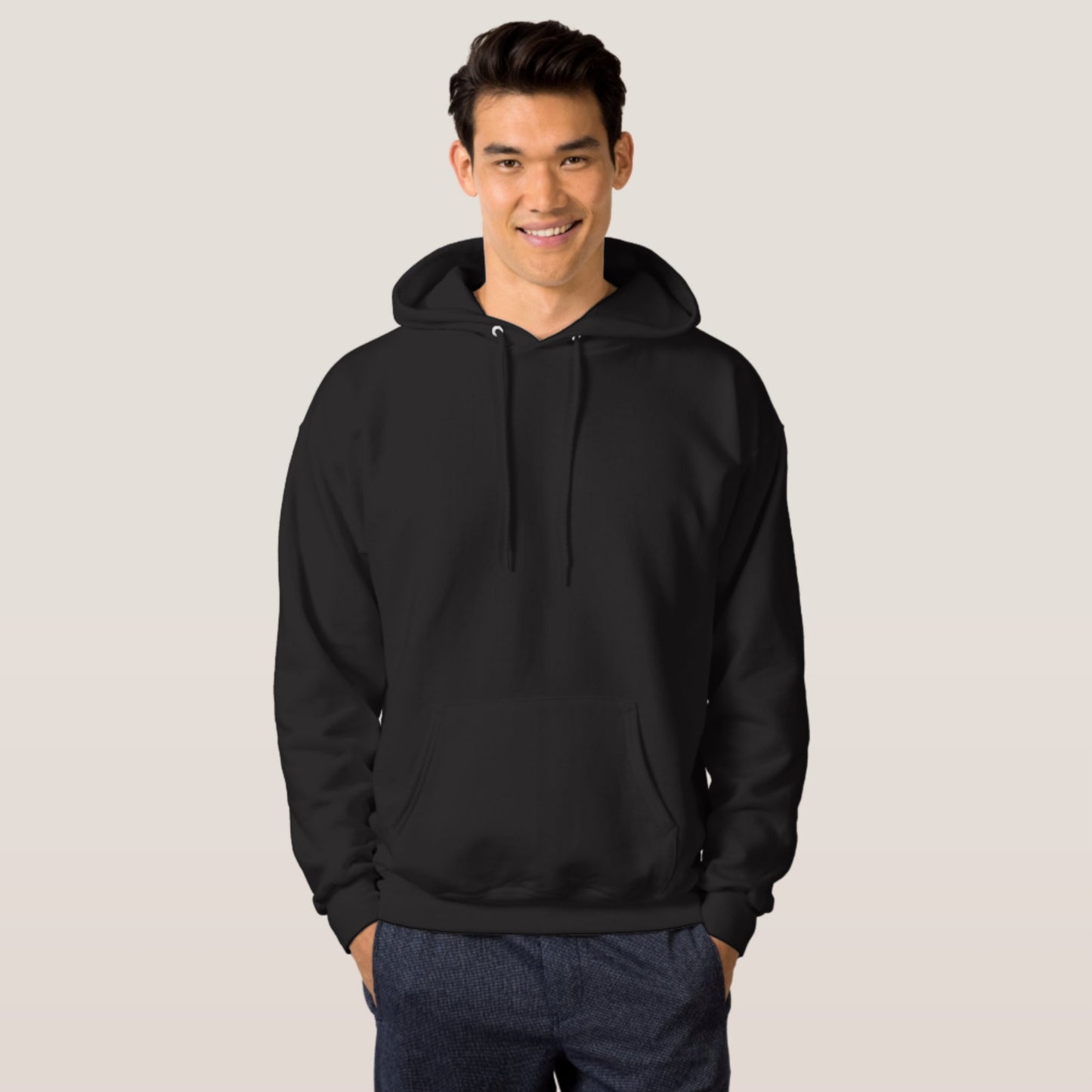 Black plain hoodie