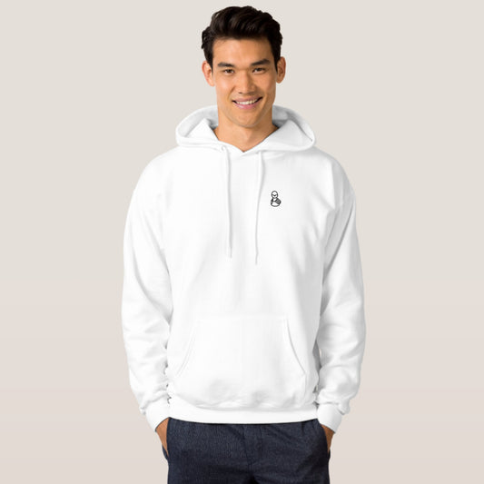 White plain hoodie